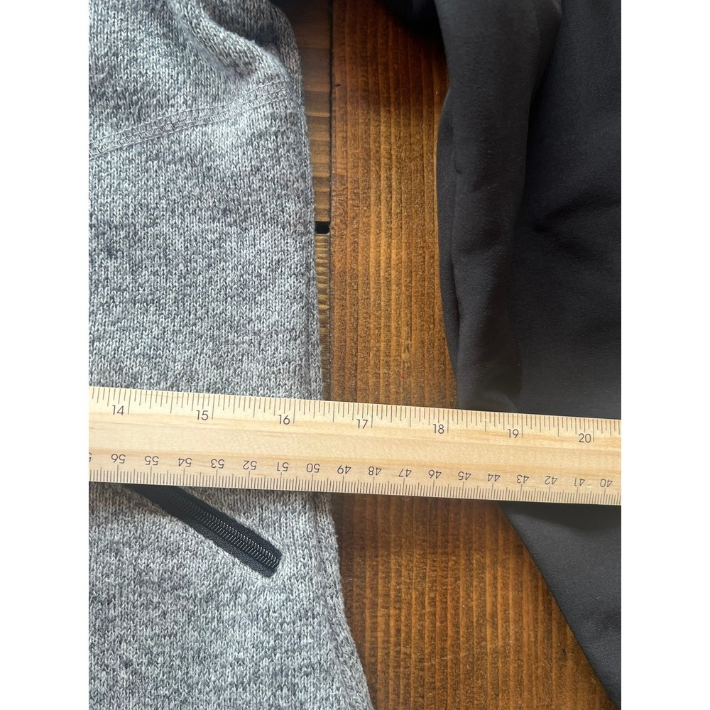 New Balance Womens Hybrid Full Zip Hoodie Jacket Grey Black Fleece Lined - Picture 8 of 8
